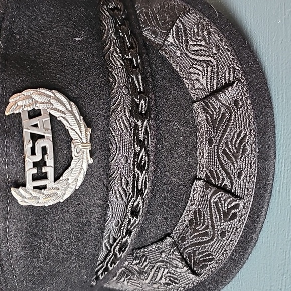 GreekFishermans Cap. Black Cap with Silver Emblem.85% Wool 15% Nylon - Picture 1 of 7